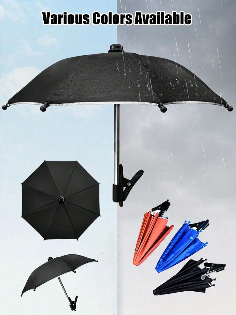 Portable Phone Holder Umbrella, Waterproof UV Protection Mini Parasol with Phone Stand, Anti Glare Sun Shade for Outdoor Travel