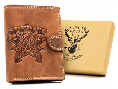 Large, Vertical Men's Wallet Made of Genuine Leather - Always Wild