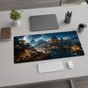Original Fantasy Night City Moon Print Elongated Table Mat Suitable For Office Home Office Desk Work And Game Setup