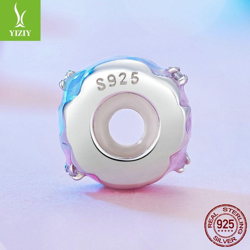 Purple Dream Planet Series Diy Bracelet Beaded Accessories, Rainbow S925 Silver Pendant