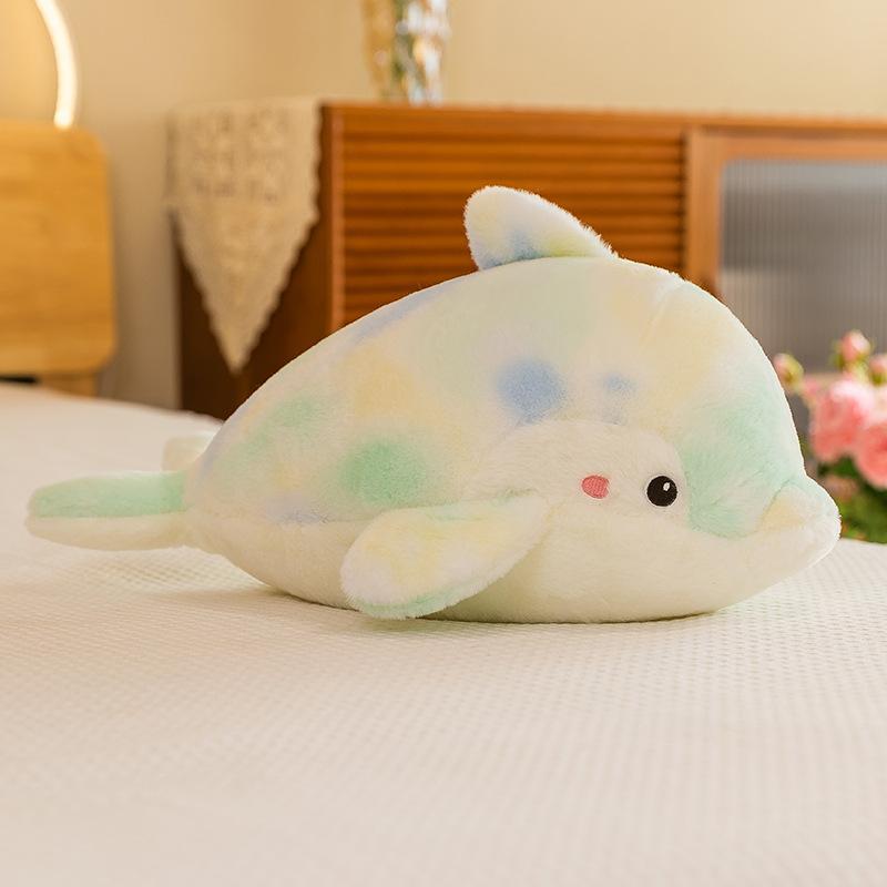 New Rainbow Dolphin Pillow Doll Cute Dolphin Plush Toy Little Dolphin Doll Ragdoll Children's Toy