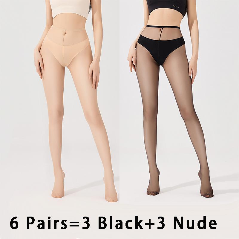 Sexy 0D Black Sheer Tights Ultra-Thin Silk Nylon Stockings Anti-Hook Seamless Skin Control Top Pantyhose For Women Summer