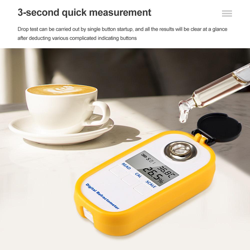 0.00-30.00% Coffee Tester Digital Refractometer Portable Coffee Concentration Detector High Accuracy ATC Coffee Meter with Box