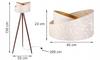 Floor Lamp Standing Tripod Wooden Lampshade Pattern