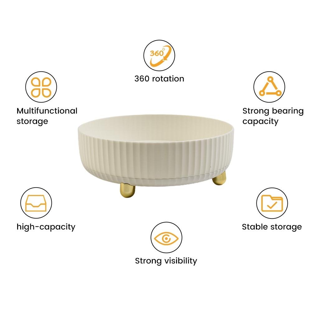 Weiß/Grün/Orange Drehteller 360° drehbar Haushalt