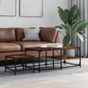  Slotted Tables, 2 Pcs., Smoked Oak