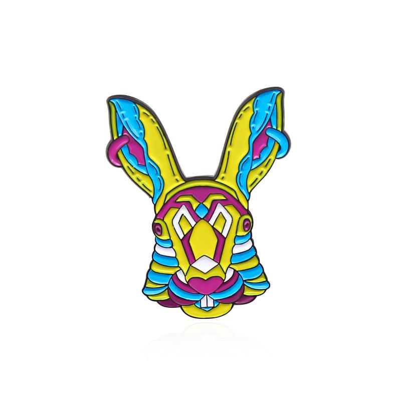 Trendy Alloy Brooch: Colorful Rabbit & Snail Best Friends