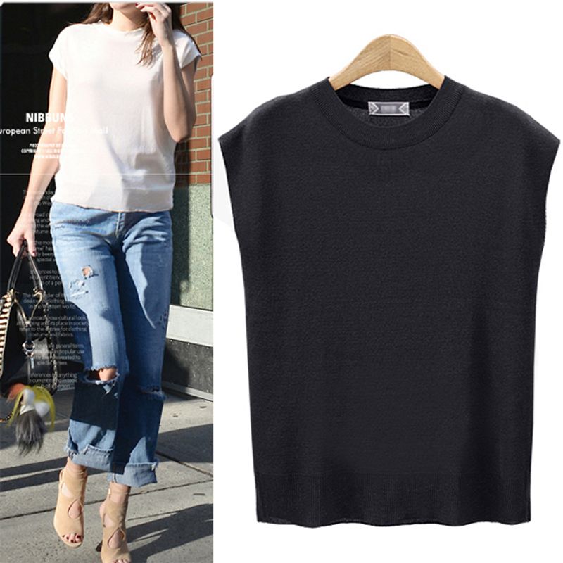 

Sleeveless Tops Women s Fashion 2025 New Arrival Summer Ice Silk Sweater Pullover Thin Half Turtleneck Vest Bottoming Shirt Black XL [Suggested 57.50 kg-65.00 kg]]