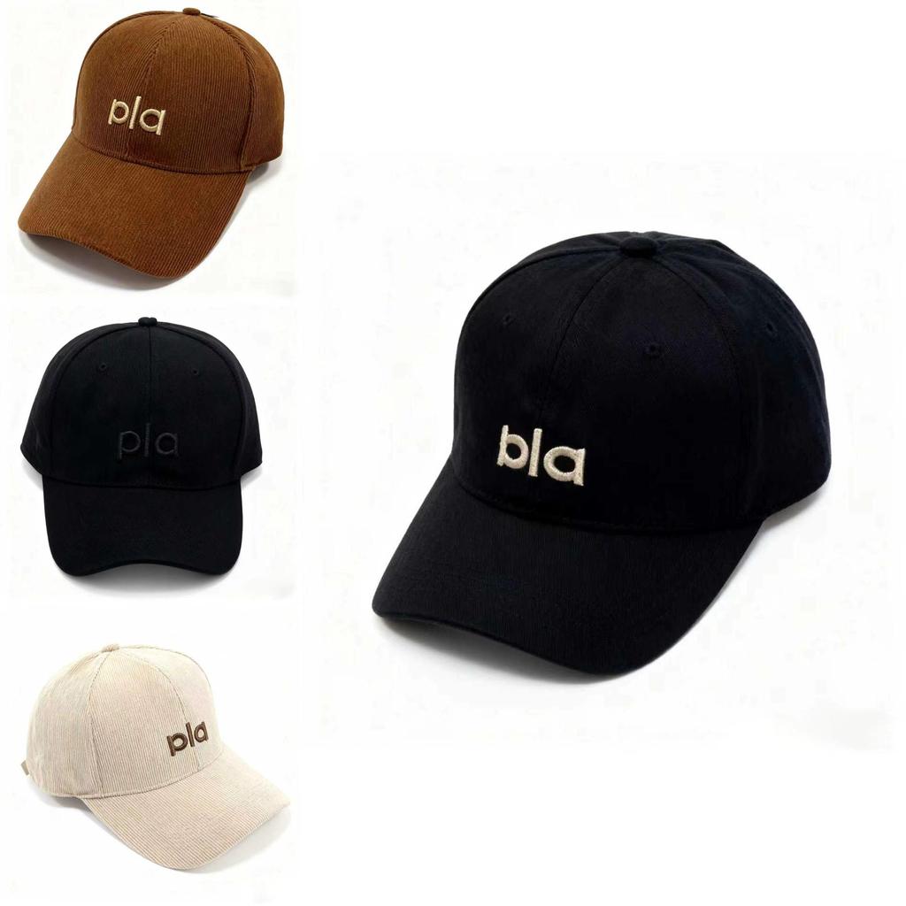 Corduroy Baseball Cap With Embroidered Letters For Sun Protection And Casual Style