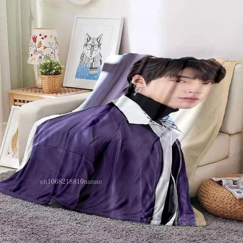 Hwang In Yeop Soft Flannel Blanket Kd Star Poster Blanket Sofa Bed Bedroom Living Room Portable Home Travel Break Blanket