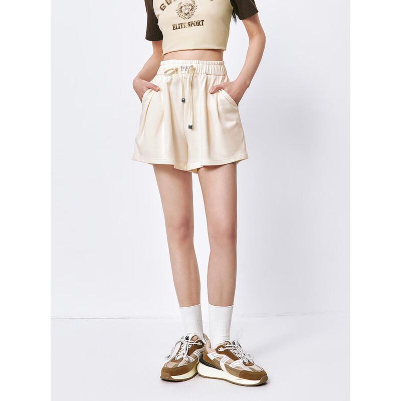 PEACEBIRD Women's High-Waist Casual Wide-Leg Shorts