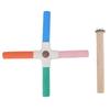 Parrot Cross Stand Stick Colorful Safe Healthy Matte Bird Cage Perch Stick with Nuts and Bolts for