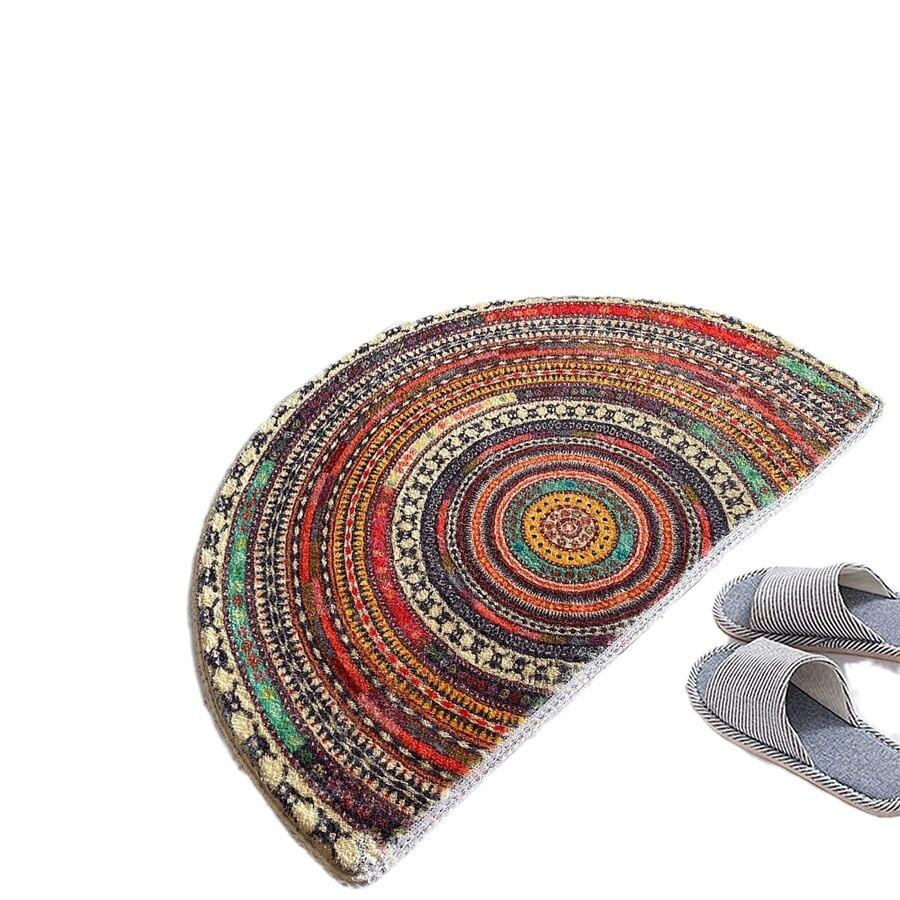 Entrance Door Carpet Semi-circular Bedroom Carpet Soft and Non Slip Bathroom Mat Door Mat