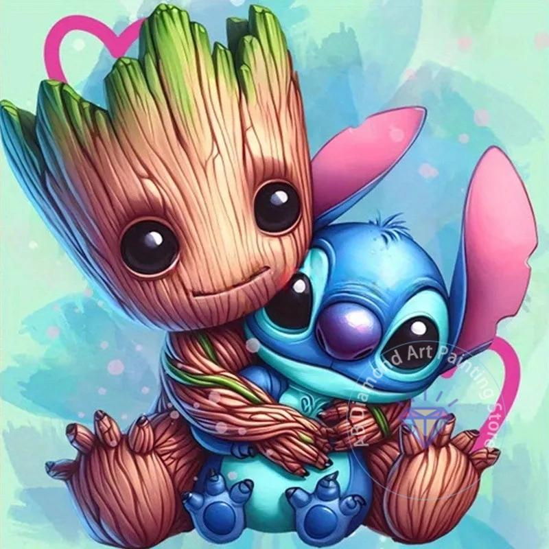 Groot Spider Man AB Diamond Painting Kit 5D DIY Diamond Embroidery Handmade Art Children's Gift Crafts Home Decoration