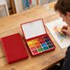 12 Section Paint Storage Box Portable Watercolor Paint Palette For Artists Students Outdoor Sketching And Art Classes