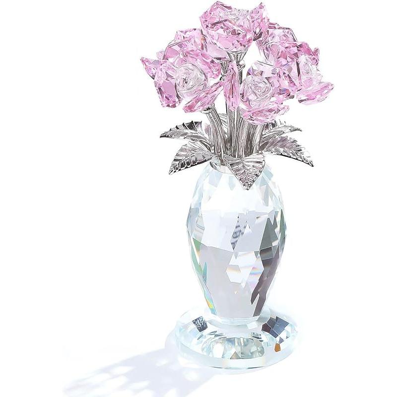 Ornalrist Blue K9 Crystal Forget Me Not Flowers Gifts for Women, Mom, Meaningful Remembrance Gifts, Birthday Gifts for Friend Sister, Glass