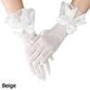 Women Chiffon Sunscreen Driving Gloves Bow Lace Gloves Bride Mittens