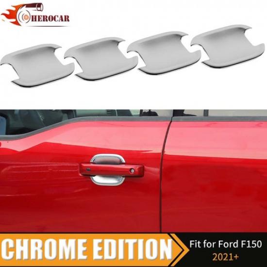 Chrome Door Handle Bowl Decor Cover Trim For Ford F150 +Exterior Accessories