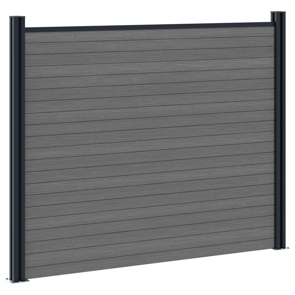 WPC and Aluminum Fence Panel Gray