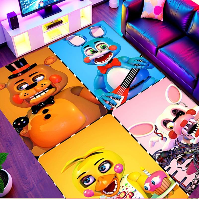 Five Nights at Freddy's Print Rug, Washable Floor Carpet, For Entryway Dorm Laundry Room Office Study, Home Decor Birthday Christmas Gift