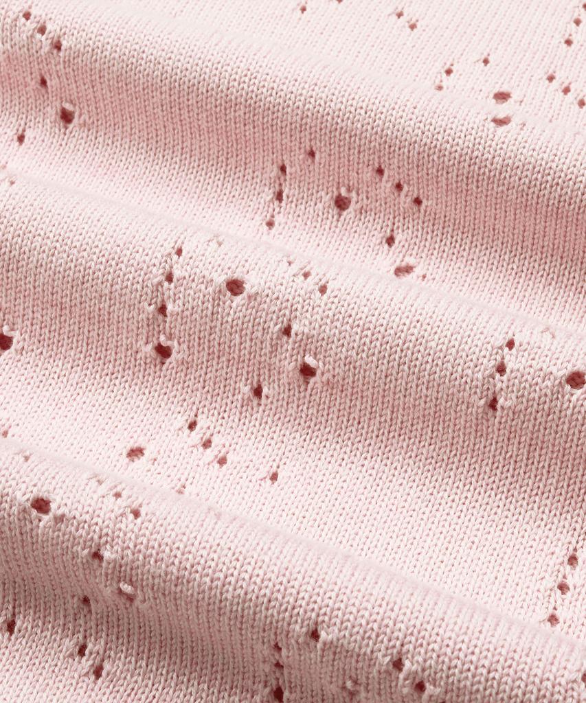 DOFFJASON Chic Sleeve Punching Knit Pink