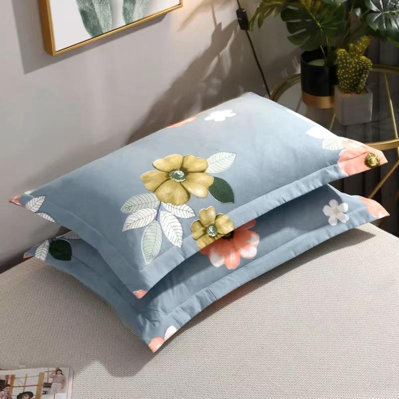 Taies d'oreiller brossées respectueuses de la peau, une paire de grandes taies d'oreiller simples et doubles, haute densité