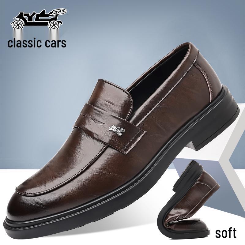

Men s Classic Leather Brogues: Breathable, Business Casual, Autumn Style. 43 коричневий