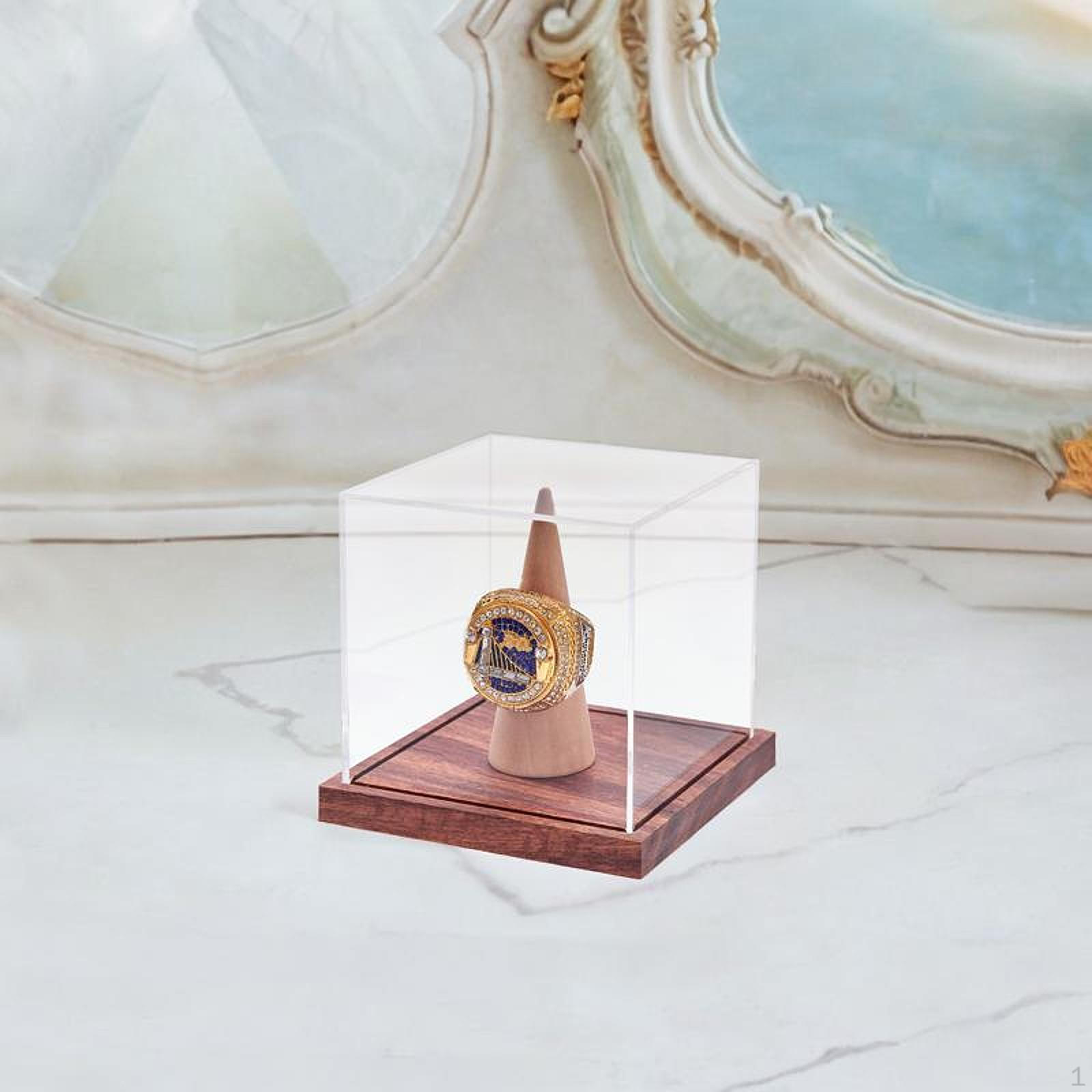 

Витрина для чемпионских колец Акриловая Маленькая Прозрачная Пылезащитная Коробка-витрина для Коллекционных предметов