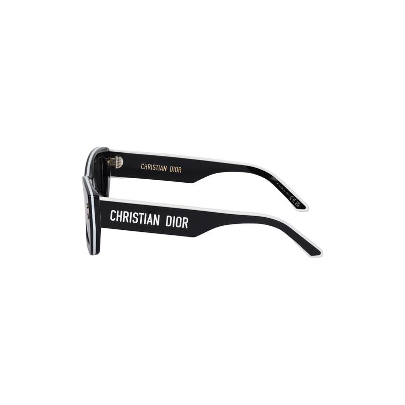 Dior [Available Prescriptions] Side Logo Letters Black Irregular Sunglasses Women's Style Black 53 Basic Outfit