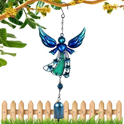 Angel Wind Chimes For Outside Memorial Wind Chime Sun Catcher Ornament With Wings Loud Comforting Sound For Courtyard Outdoor