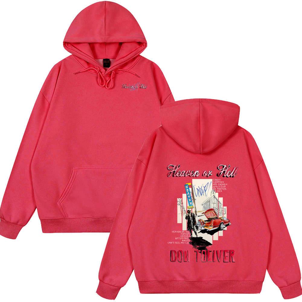 Raper Don Toliver Album Heaven or Hell 2025 Bluza z kapturem Męska Damska Moda Hip Hop Długi Rękaw Top Zimowy Styl Oversize Streetwear