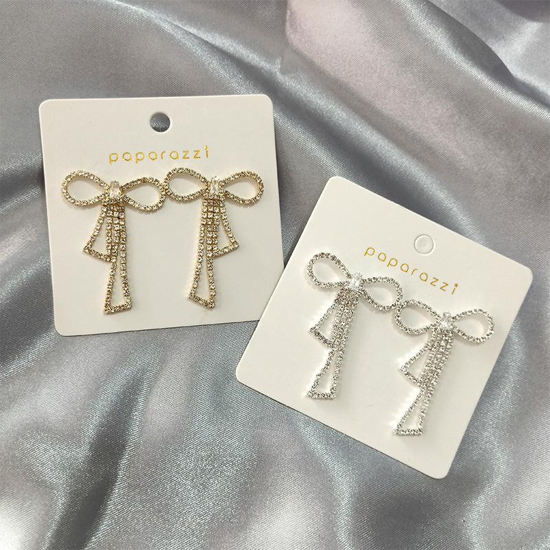 Trendy Bowknot Frauen Baumeln Ohrringe Koreanischen Stil Bogen Ohrringe Perle Quaste Lange Mode Weibliche Schmuck