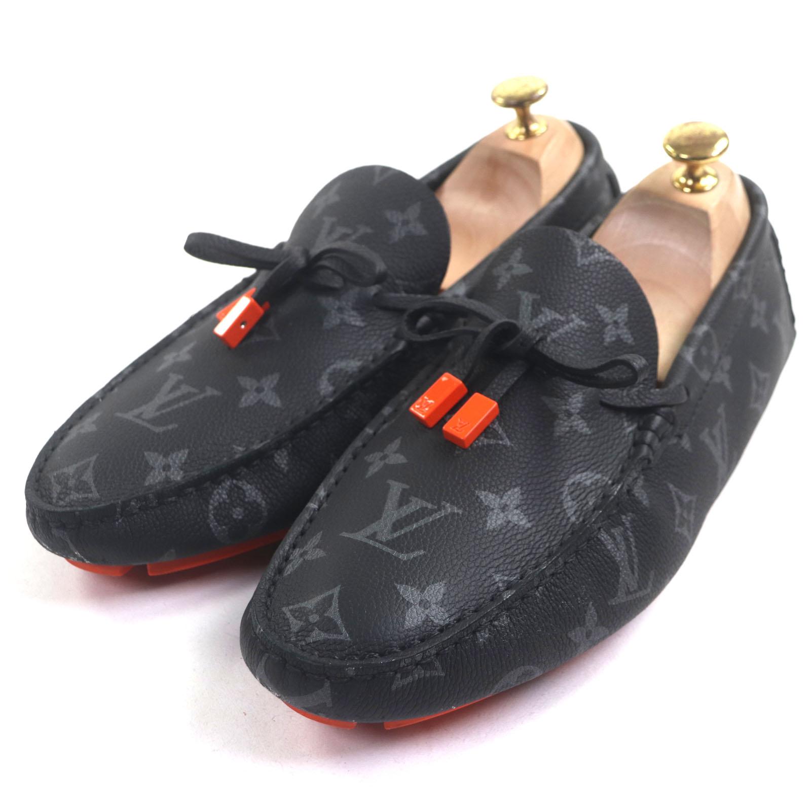 

Чудові туфлі для водіння LOUIS VUITTON чорні Monogram Eclipse чоловічі 6 1AAF2W Вживані