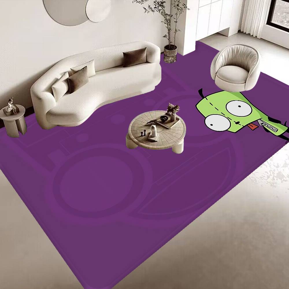 Invader Zim Cartoon Anime Floor Mat Floor Mat Rectangle Anti-slip Home Soft Badmat Front Door Indoor Outdoor Mat Welcome Doormat