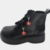 2pcs Oil-Drip Flower Shoe Buckle Boots Accessory Detachable Pendant Metal Shoe Pendant Small Red Flower Metal Charm Heel Decor