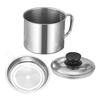 1.3L/1.8L Oil Filter Pot Large Capacity Stainless Steel Cooking Oil Strainer Storage Container Lard Strainer Filter Tank Kitchen