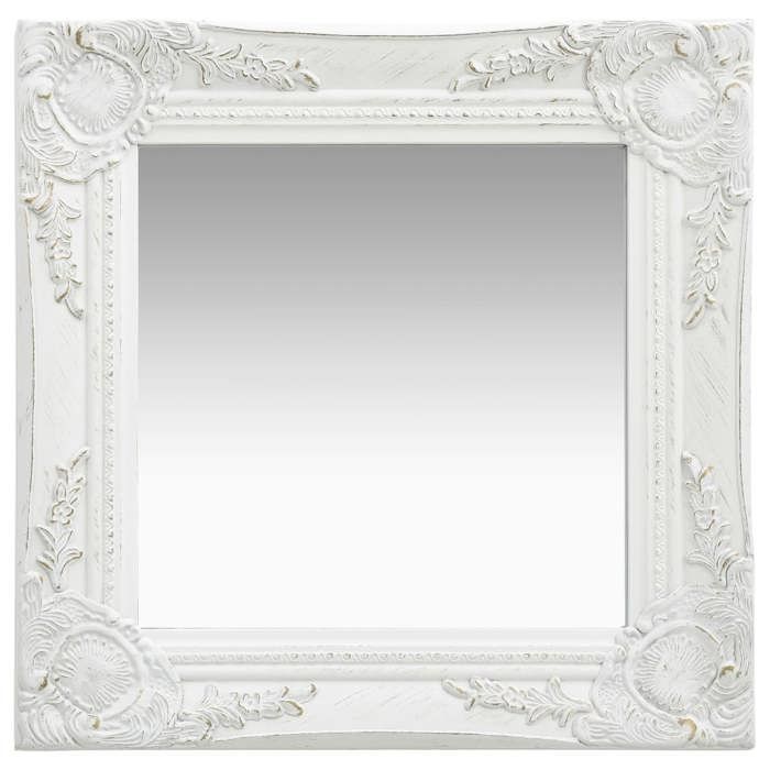 VidaXL Miroir mural style baroque 40x40 cm Blanc 320304