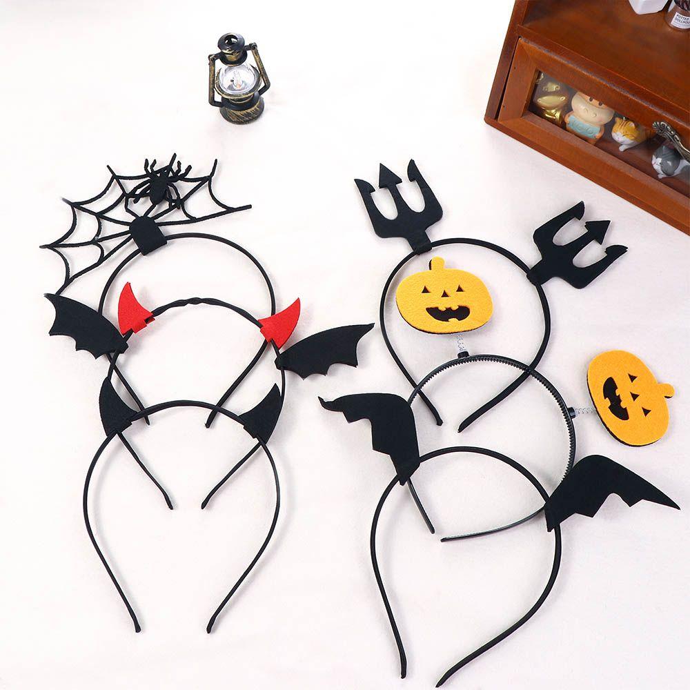 Large Non-slip Costume Accessory Halloween Party Devil Wing Cloth Halloween Hairbands Spider Halloween Headband Women Hair Hoop