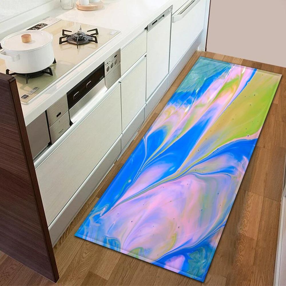 Oil Painting Graffiti Pattern Home Kitchen Floor Mat Door Front Decoration Floor Mat