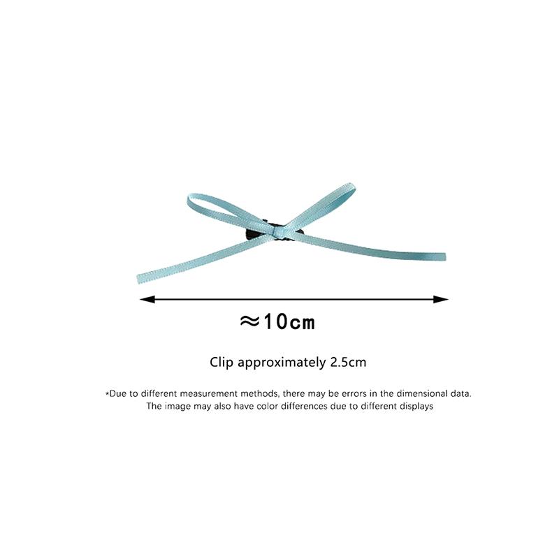 3Pcs Sweet Thin Silk Ribbon Bowknot Hair Clips  Cute Barrettes For Women Girls Colorful Lace Hair Clip Hair Accessories