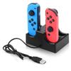 Estação de Carregamento Dock para Joy-Con LED Suporte de Carregamento Com Cabo Micro USB para Console Nintendo Switch