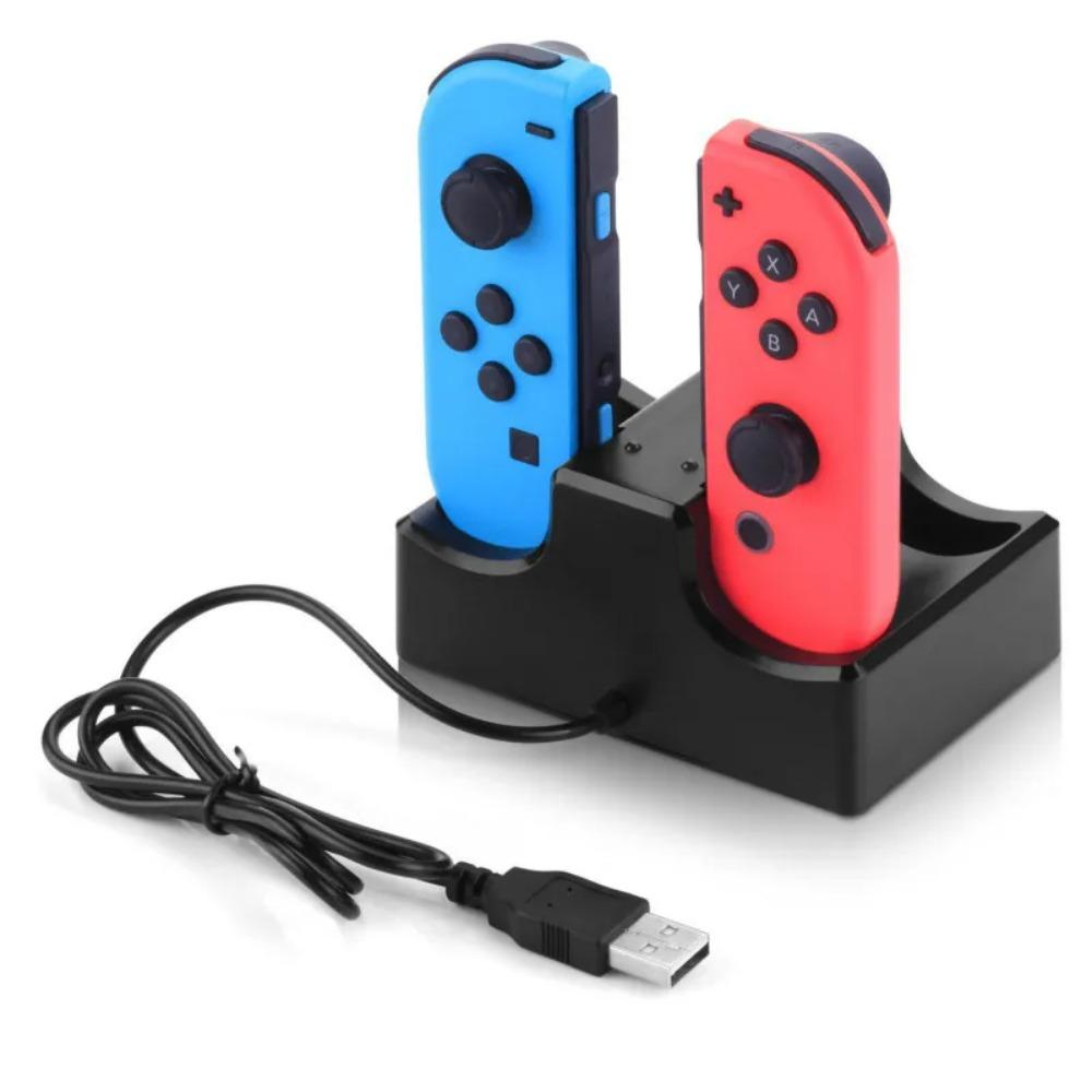 Estação de Carregamento Dock para Joy-Con LED Suporte de Carregamento Com Cabo Micro USB para Console Nintendo Switch