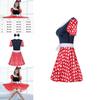 Charming Breathable Minnie Mouse Costume For Women In Red And Black Spandex