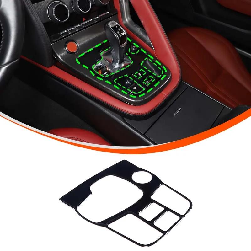 For Jaguar F-TYPE 2013-2026 PVC Glossy Black Interior Modification Center Control Trim Strip Door Trim Sticker Car Accessories