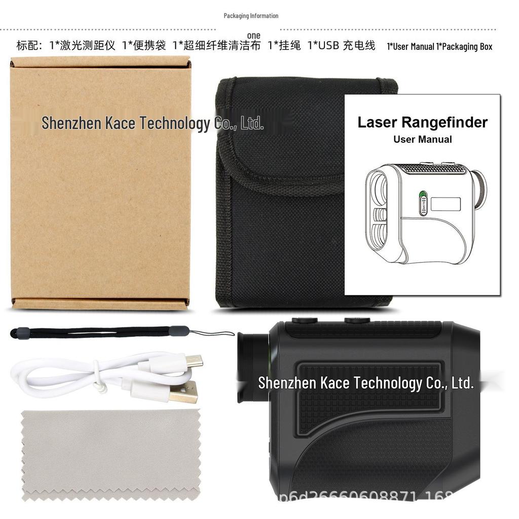 Rechargeable Handheld Binoculars with Laser Rangefinder for Outdoor Golf: Measures Height, Angle, and Speed