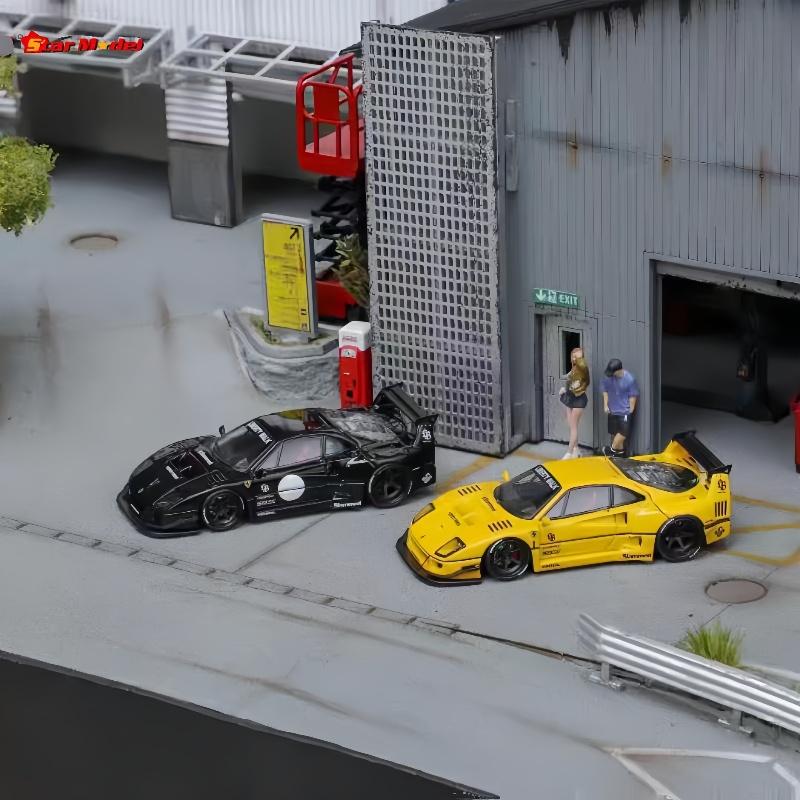 AAYO1 SM 1:64 F40 Supercar LBWK modifiziertes offenes Legierungs-Miniatur-Simulationsauto-Modell, Sammlerstück, Ausstellungsstück, echt auf Lager