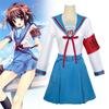 Haruhi Cosplay Suzumiya Outfit  School Uniform Anime Costume Set Party Fan Event