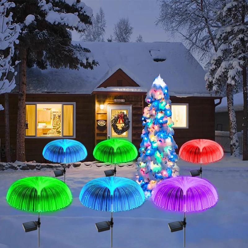 LED Garden Lights Jellyfish Decoration Solar Power Lights Waterproof Outdoor Pathway Solar Lamp Fairy Patio Villa Yard Decor
