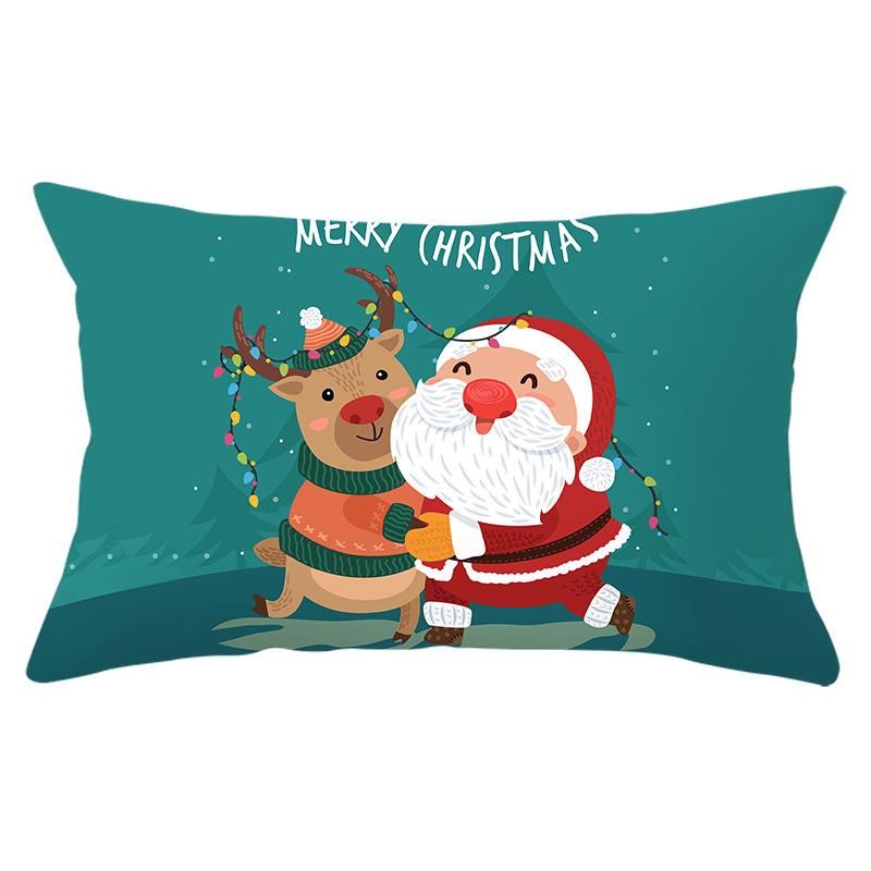 

Мультяшная серия «Животные» Рождественская наволочка для поясничной подушки Наволочка из персиковой кожи Домашняя наволочка 30 * 50Cm (excluding pillow core)