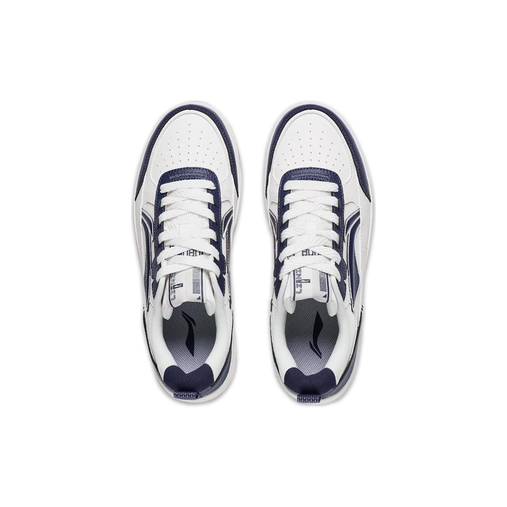 New LiNing Tianji 2.0 Anti Slip Wear Resistant Low Top Skateboard Shoes Men's White Blue AGCT211-3